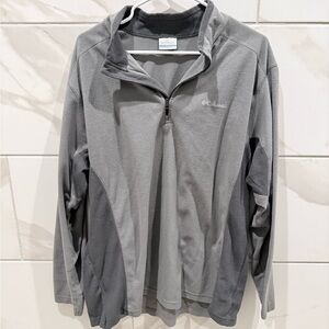 Columbia Two-Tone Gray Quarter-Zip Pullover